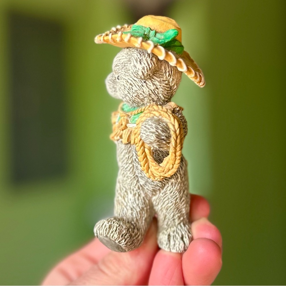 VTG Western Cowboy Rodeo Lasso Bear Bronson Collectibles Trinket Figurine Art - Picture 4 of 8